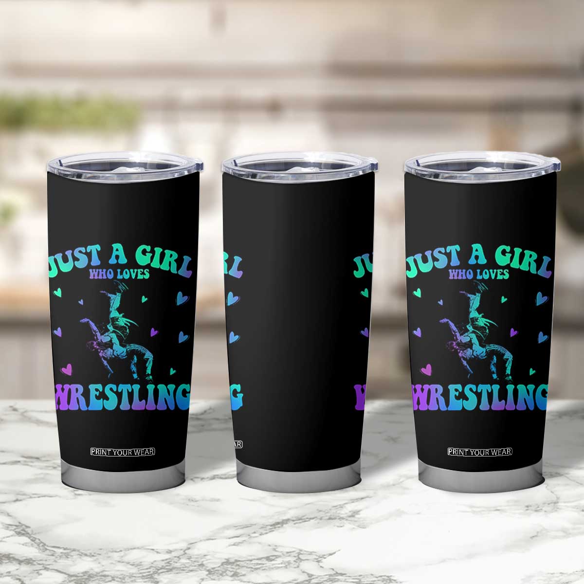 Just A Girl Who Loves Wrestling Tumbler Cup Funny Wrestle Lover Wrestler TS10 Print Your Wear