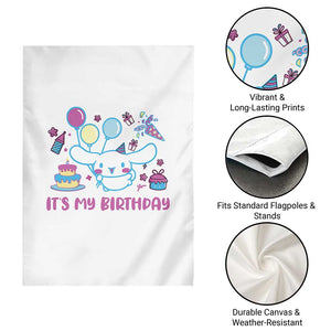 Its My Birthday Garden Flag Girl Party Funny Bday Family Party TS10 Print Your Wear