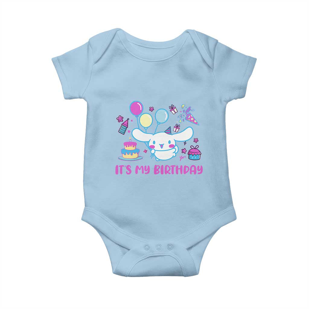 Its My Birthday Baby Onesie Girl Party Funny Bday Family Party TS10 Light Blue Print Your Wear