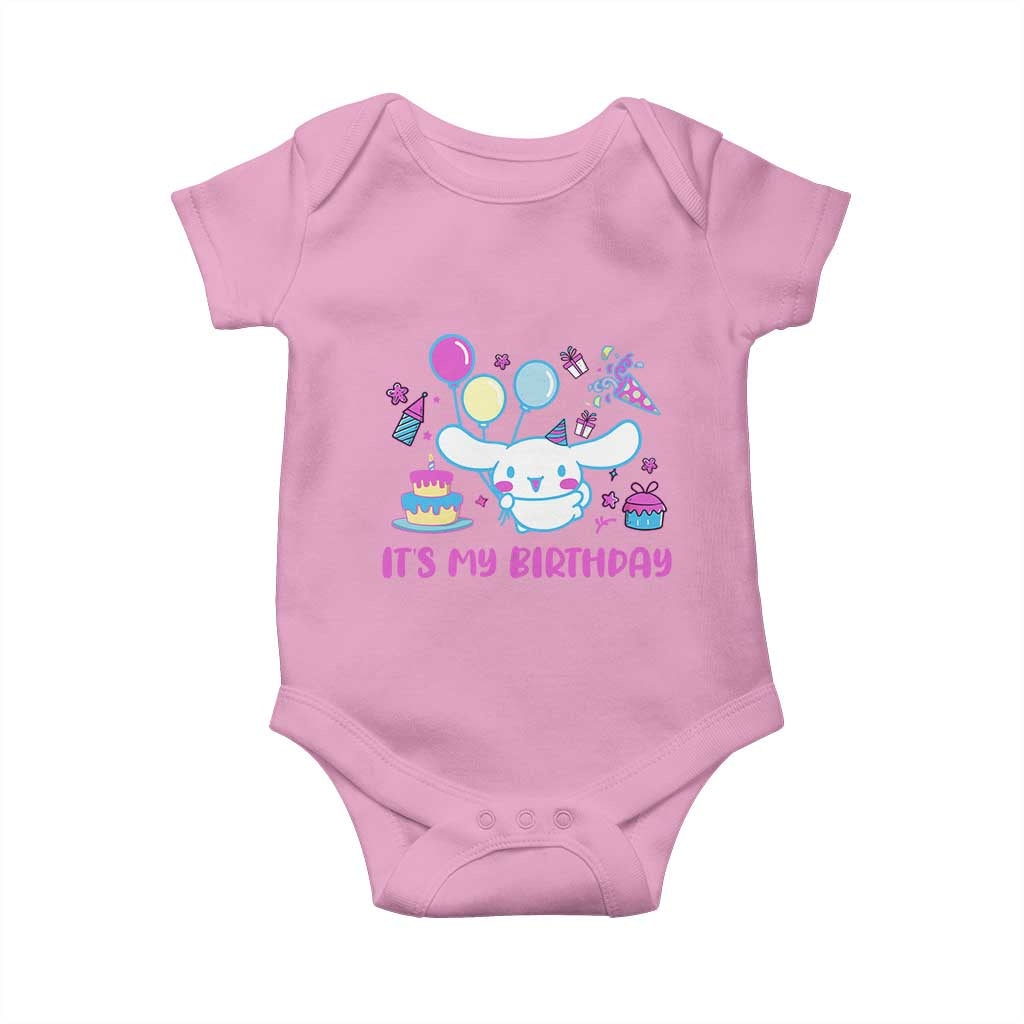 Its My Birthday Baby Onesie Girl Party Funny Bday Family Party TS10 Light Pink Print Your Wear