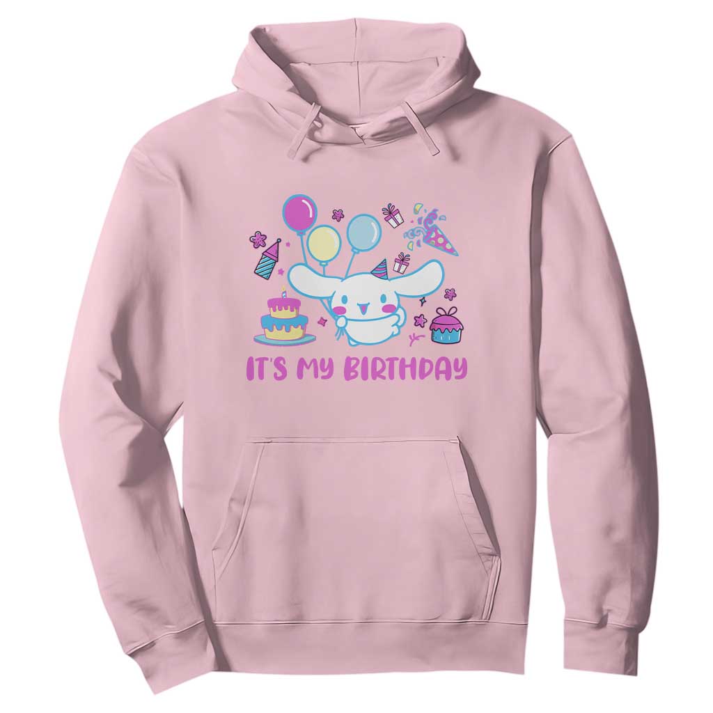 Its My Birthday Hoodie Girl Party Funny Bday Family Party TS10 Light Pink Print Your Wear