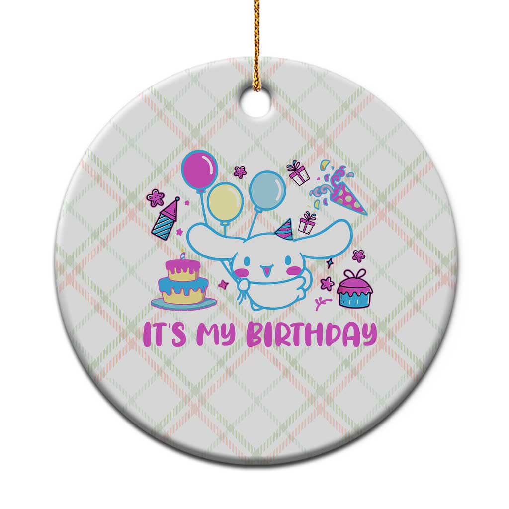 Its My Birthday Ceramic Ornament Girl Party Funny Bday Family Party TS10 1pc Christmas Plaid Print Your Wear