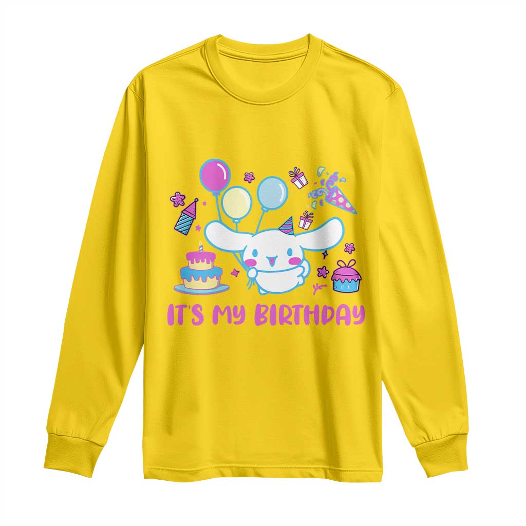 Its My Birthday Long Sleeve Shirt Girl Party Funny Bday Family Party TS10 Daisy Print Your Wear