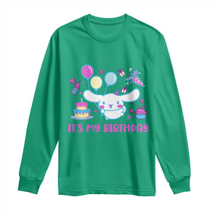 Its My Birthday Long Sleeve Shirt Girl Party Funny Bday Family Party TS10 Irish Green Print Your Wear