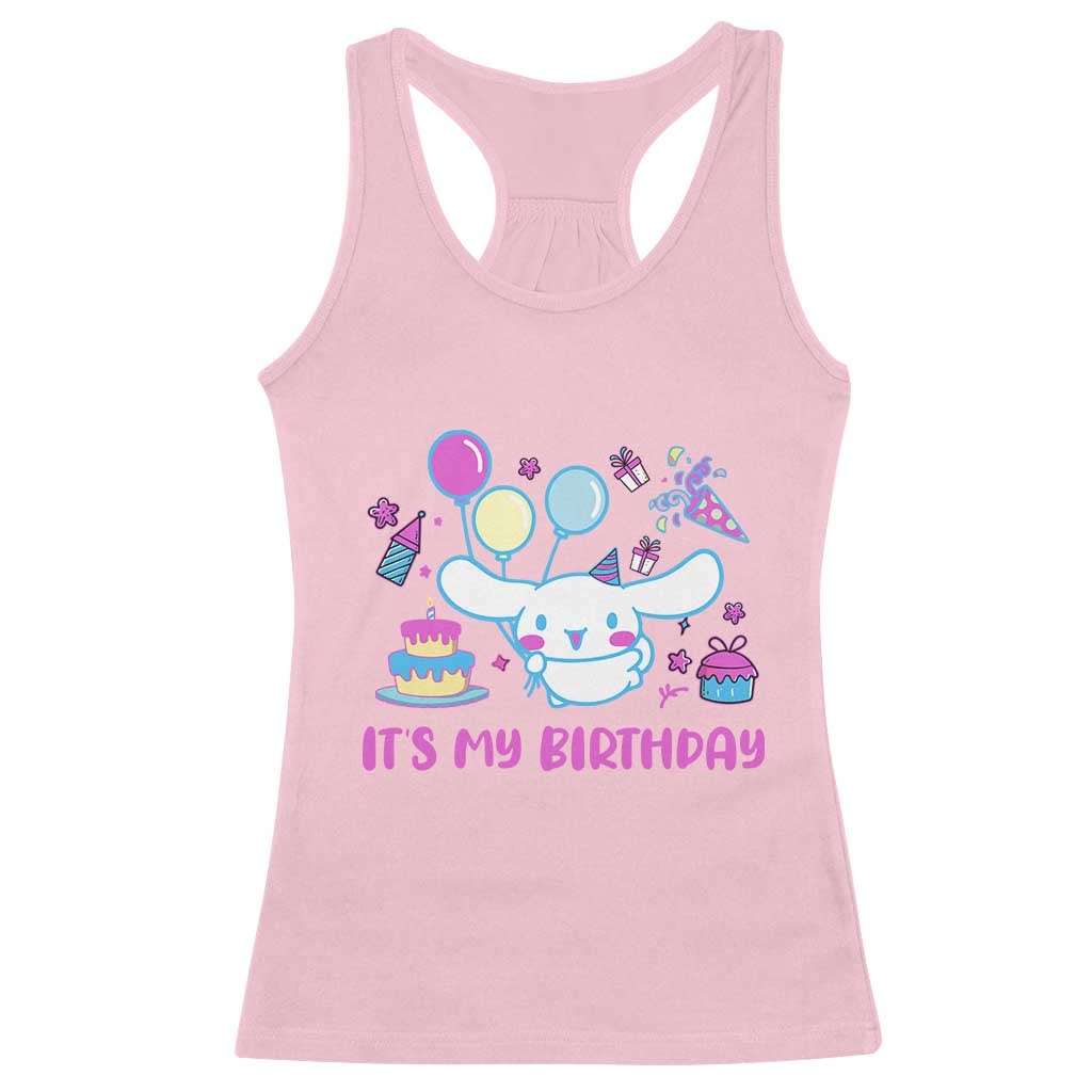 Its My Birthday Racerback Tank Top Girl Party Funny Bday Family Party TS10 Light Pink Print Your Wear