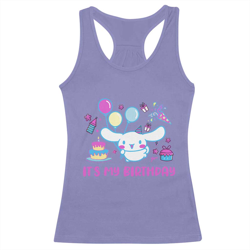 Its My Birthday Racerback Tank Top Girl Party Funny Bday Family Party TS10 Violet Print Your Wear