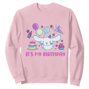 Its My Birthday Sweatshirt Girl Party Funny Bday Family Party TS10 Light Pink Print Your Wear