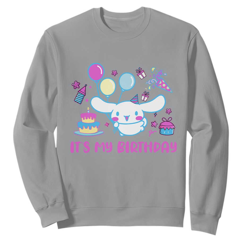 Its My Birthday Sweatshirt Girl Party Funny Bday Family Party TS10 Sport Gray Print Your Wear