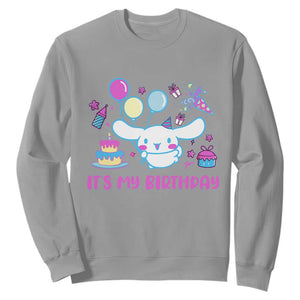 Its My Birthday Sweatshirt Girl Party Funny Bday Family Party TS10 Sport Gray Print Your Wear