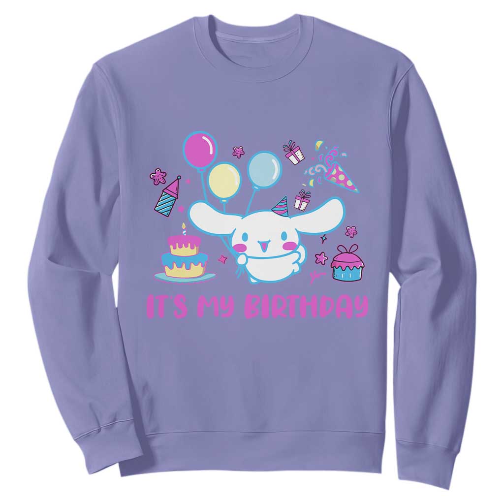 Its My Birthday Sweatshirt Girl Party Funny Bday Family Party TS10 Violet Print Your Wear