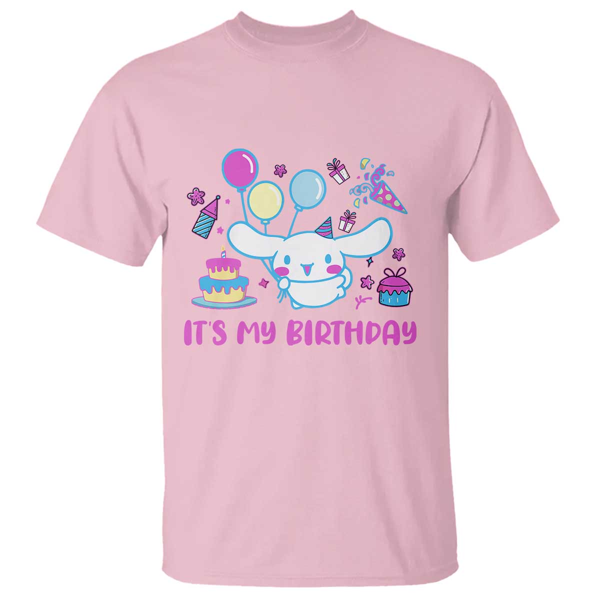 Its My Birthday T Shirt Girl Party Funny Bday Family Party TS10 Light Pink Print Your Wear