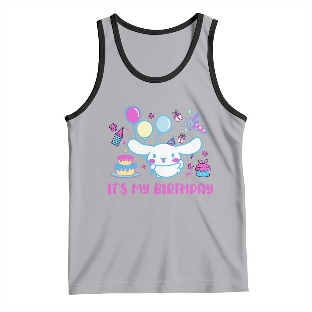 Its My Birthday Tank Top Girl Party Funny Bday Family Party TS10 Athletic Heather Black Print Your Wear