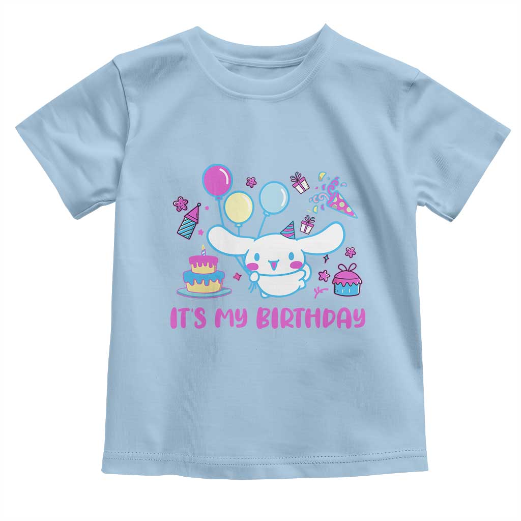 Its My Birthday Toddler T Shirt Girl Party Funny Bday Family Party TS10 Light Blue Print Your Wear