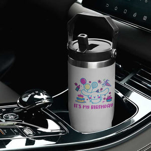 Its My Birthday Flip Straw Tumbler Girl Party Funny Bday Family Party TS10 Print Your Wear
