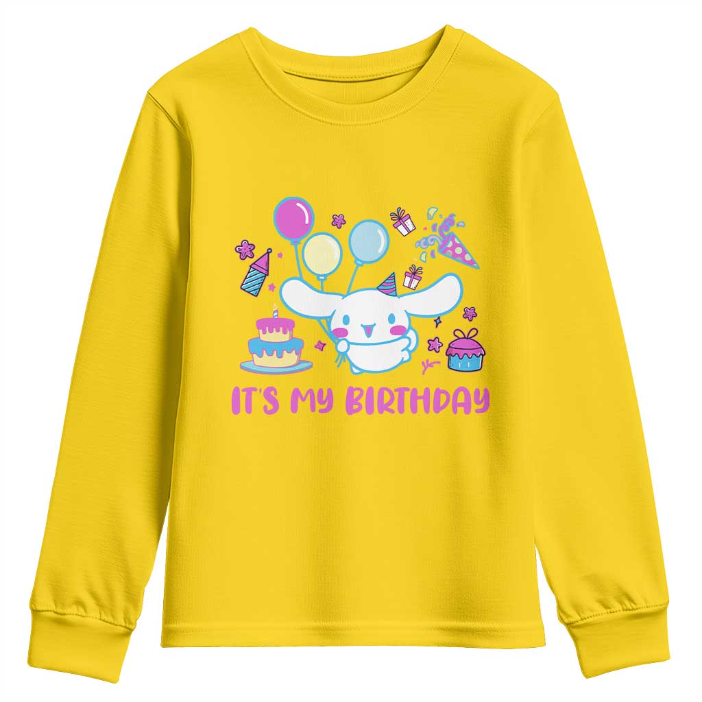 Its My Birthday Youth Sweatshirt Girl Party Funny Bday Family Party TS10 Daisy Print Your Wear