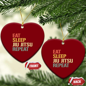 Retro Eat Sleep Jiu Jitsu Repeat Ceramic Ornament Vintage JiuJitsu BJJ TS10 Print Your Wear