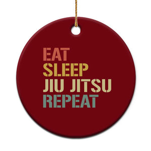 Retro Eat Sleep Jiu Jitsu Repeat Ceramic Ornament Vintage JiuJitsu BJJ TS10 1pc Red Print Your Wear