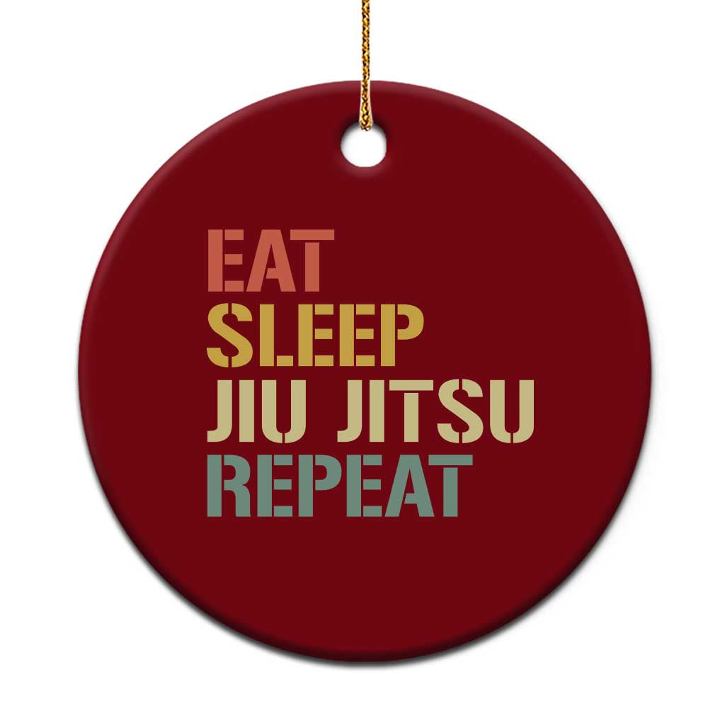 Retro Eat Sleep Jiu Jitsu Repeat Ceramic Ornament Vintage JiuJitsu BJJ TS10 1pc Red Print Your Wear