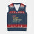 Retro Eat Sleep Jiu Jitsu Repeat V-Neck Knit Sweater Vest Vintage JiuJitsu BJJ TS10 Navy Red Print Your Wear