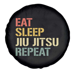 Retro Eat Sleep Jiu Jitsu Repeat Spare Tire Cover Vintage JiuJitsu BJJ TS10 Print Your Wear