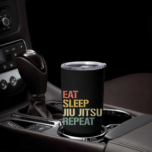 Retro Eat Sleep Jiu Jitsu Repeat Tumbler Cup Vintage JiuJitsu BJJ TS10 Print Your Wear