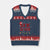 Funny Six Seven Xmas V-Neck Knit Sweater Vest 67 Meme Gen Alpha Slang Red Plaid Xmas Pajamas TS10 Navy Red Print Your Wear