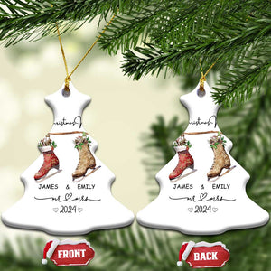 Personalised First Xmas Married Christmas Ornament Custom Name Mr & Mrs Wedding Gifts for Newlywed Couple TS10 Christmas Tree White Print Your Wear