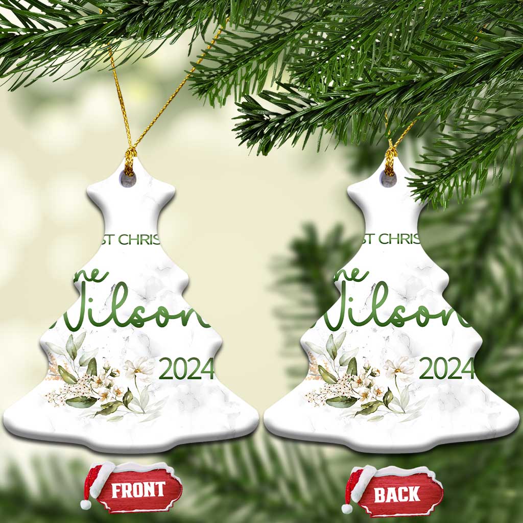 Personalised First Xmas Married Christmas Ornament Custom Name 2024 Keepsake Wedding Gifts for Newlywed Couple TS10 Christmas Tree Marble Print Your Wear