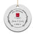 Personalised 40th Wedding Anniversary Christmas Ornament Custom Name Ruby 40 Years of Marriage TS10 Print Your Wear