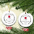 Personalised 40th Wedding Anniversary Christmas Ornament Custom Name Ruby 40 Years of Marriage TS10 Circle White Print Your Wear