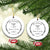 Personalised 60th Wedding Anniversary Christmas Ornament Custom Name Diamond 60 Years of Marriage TS10 Circle White Print Your Wear