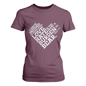 MLK T Shirt For Women I Have Decided To Stick With Love Martin Luther King Black History Month TS10 Maroon Print Your Wear