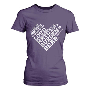 MLK T Shirt For Women I Have Decided To Stick With Love Martin Luther King Black History Month TS10 Purple Print Your Wear