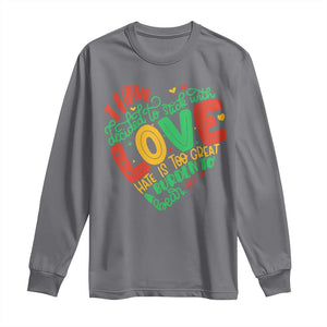 Martin Luther King Long Sleeve Shirt I Have Decided to Stick With Love MLK Black History Month TS10 Charcoal Print Your Wear