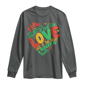 Martin Luther King Long Sleeve Shirt I Have Decided to Stick With Love MLK Black History Month TS10 Dark Heather Print Your Wear