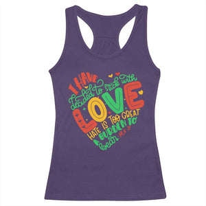 Martin Luther King Racerback Tank Top I Have Decided to Stick With Love MLK Black History Month TS10 Purple Print Your Wear