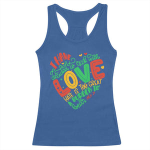 Martin Luther King Racerback Tank Top I Have Decided to Stick With Love MLK Black History Month TS10 Royal Blue Print Your Wear