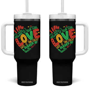 Martin Luther King Tumbler With Handle I Have Decided to Stick With Love MLK Black History Month TS10 One Size: 40 oz Black Print Your Wear