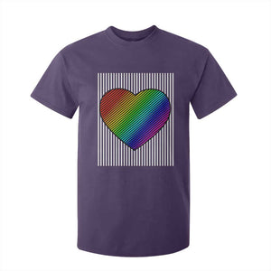 LGBT Pride T Shirt For Kid LGBTQ Support Retro Valentines Rainbow Heart TS10 Purple Print Your Wear