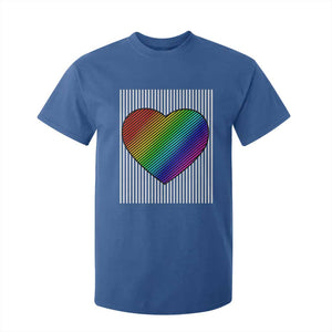 LGBT Pride T Shirt For Kid LGBTQ Support Retro Valentines Rainbow Heart TS10 Royal Blue Print Your Wear