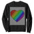 LGBT Pride Sweatshirt LGBTQ Support Retro Valentines Rainbow Heart TS10 Black Print Your Wear