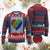 LGBT Pride Knit Sweatshirt LGBTQ Support Retro Valentines Rainbow Heart - Print Your Wear