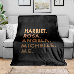 Harriet Rosa Angela Michelle Me Throw Blanket Black History Month Feminist Women Leaders TS10 Print Your Wear