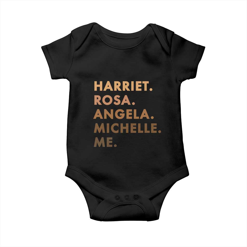 Harriet Rosa Angela Michelle Me Baby Onesie Black History Month Feminist Women Leaders TS10 Black Print Your Wear