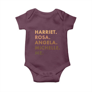 Harriet Rosa Angela Michelle Me Baby Onesie Black History Month Feminist Women Leaders TS10 Maroon Print Your Wear