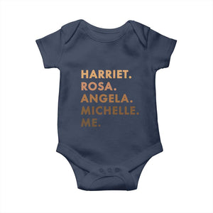 Harriet Rosa Angela Michelle Me Baby Onesie Black History Month Feminist Women Leaders TS10 Navy Print Your Wear