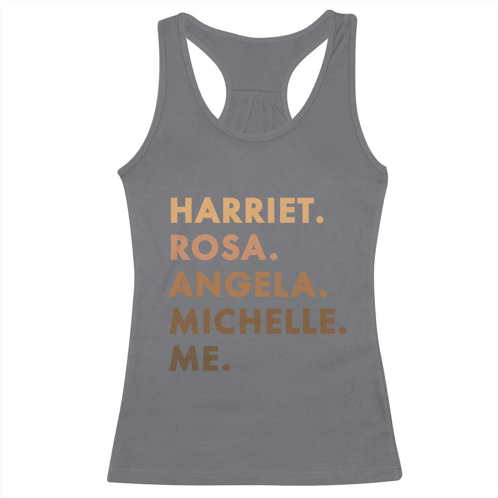 Harriet Rosa Angela Michelle Me Racerback Tank Top Black History Month Feminist Women Leaders TS10 Charcoal Print Your Wear