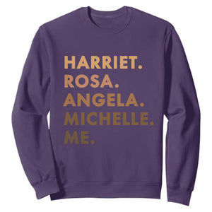 Harriet Rosa Angela Michelle Me Sweatshirt Black History Month Feminist Women Leaders TS10 Purple Print Your Wear