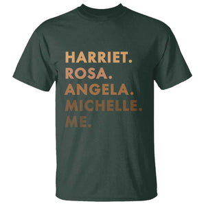 Harriet Rosa Angela Michelle Me T Shirt Black History Month Feminist Women Leaders TS10 Dark Forest Green Print Your Wear
