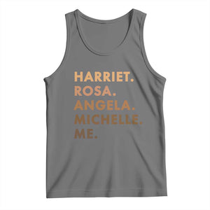 Harriet Rosa Angela Michelle Me Tank Top Black History Month Feminist Women Leaders TS10 Black Heather Print Your Wear